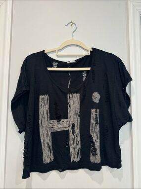 Vintage Hi/Bye Distressed Top